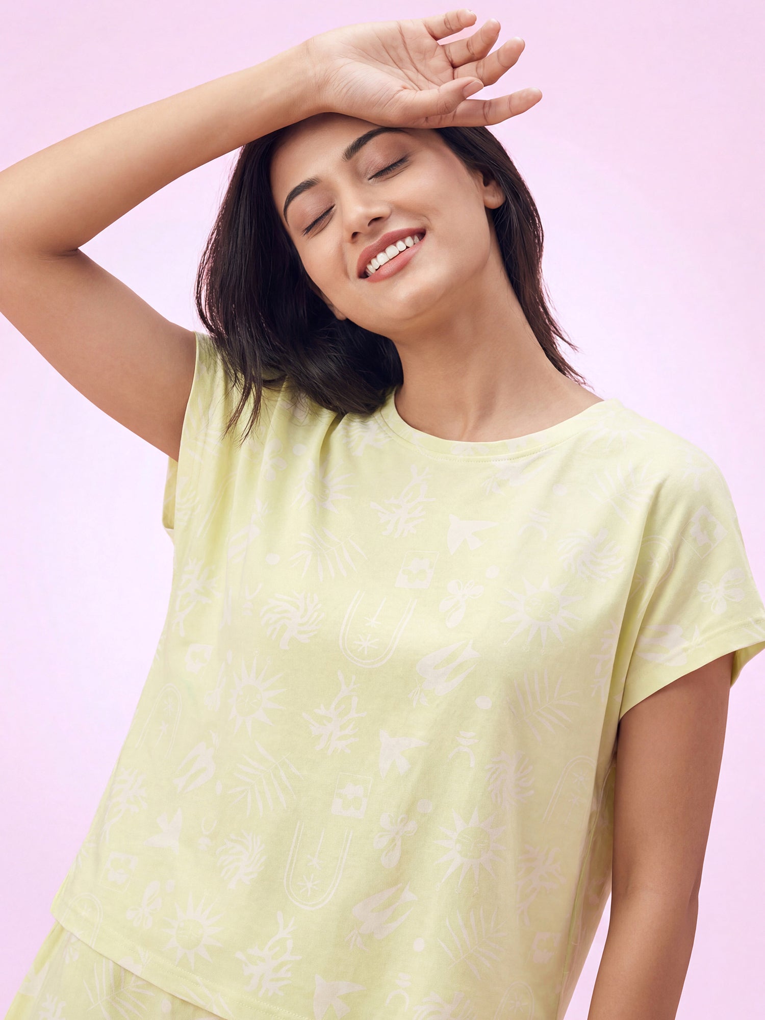 Pink Daydream – Cotton Lounge Night Suit