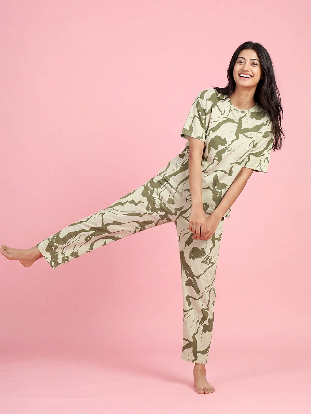 Velvet Night - Cotton Lounge Night Suit