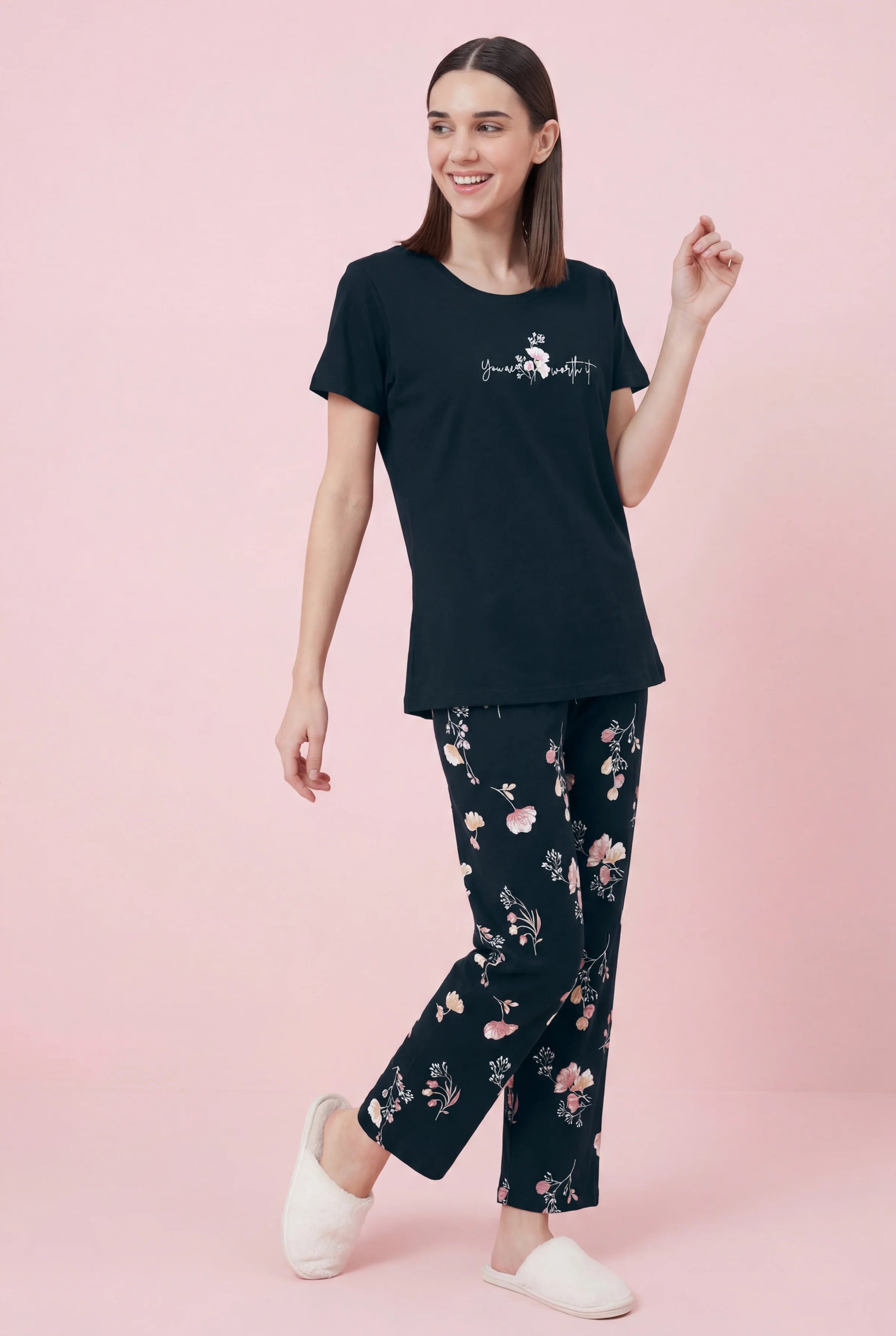 You are worth it - Cotton Lounge Night Suit