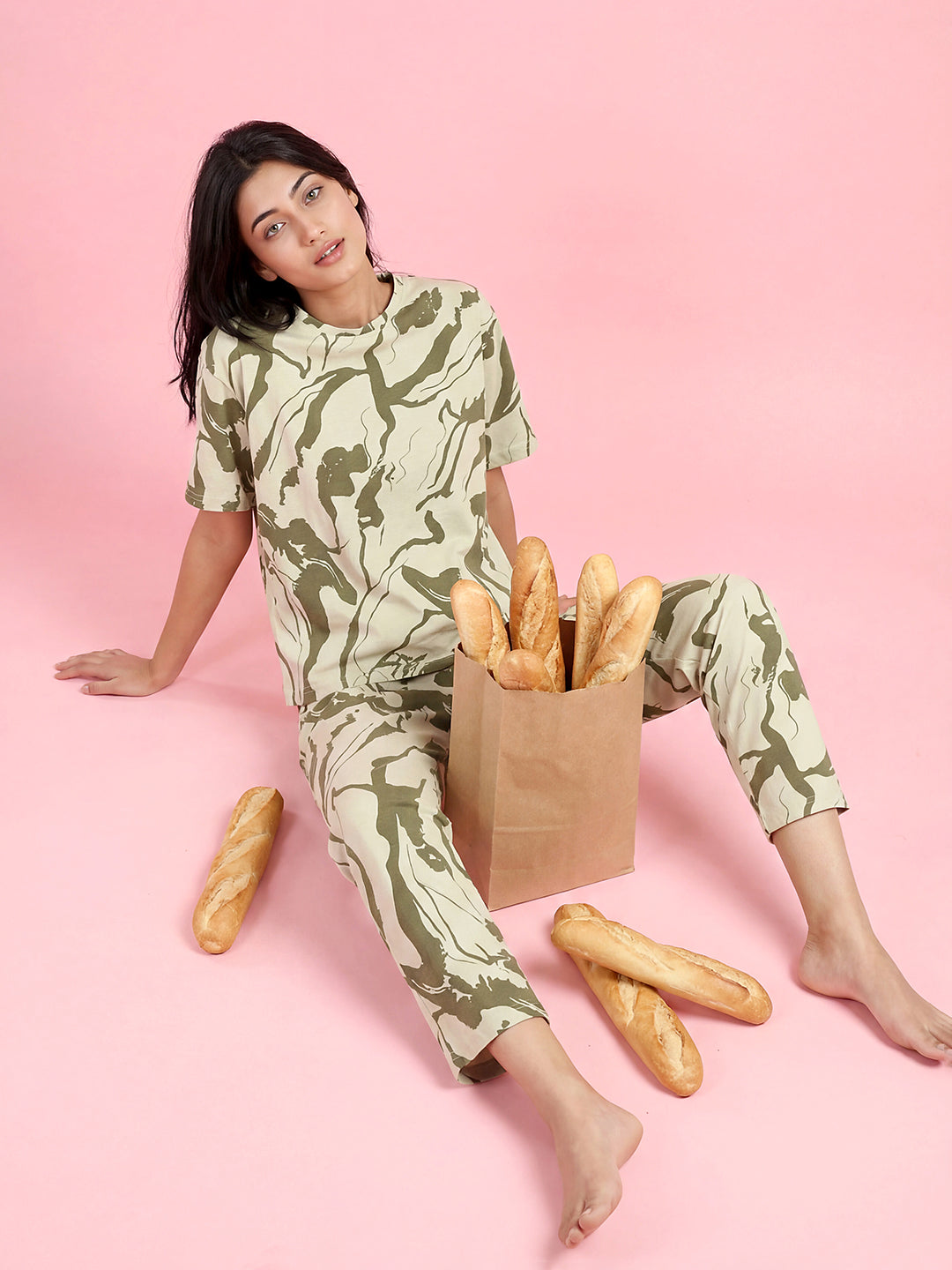 Velvet Night - Cotton Lounge Night Suit