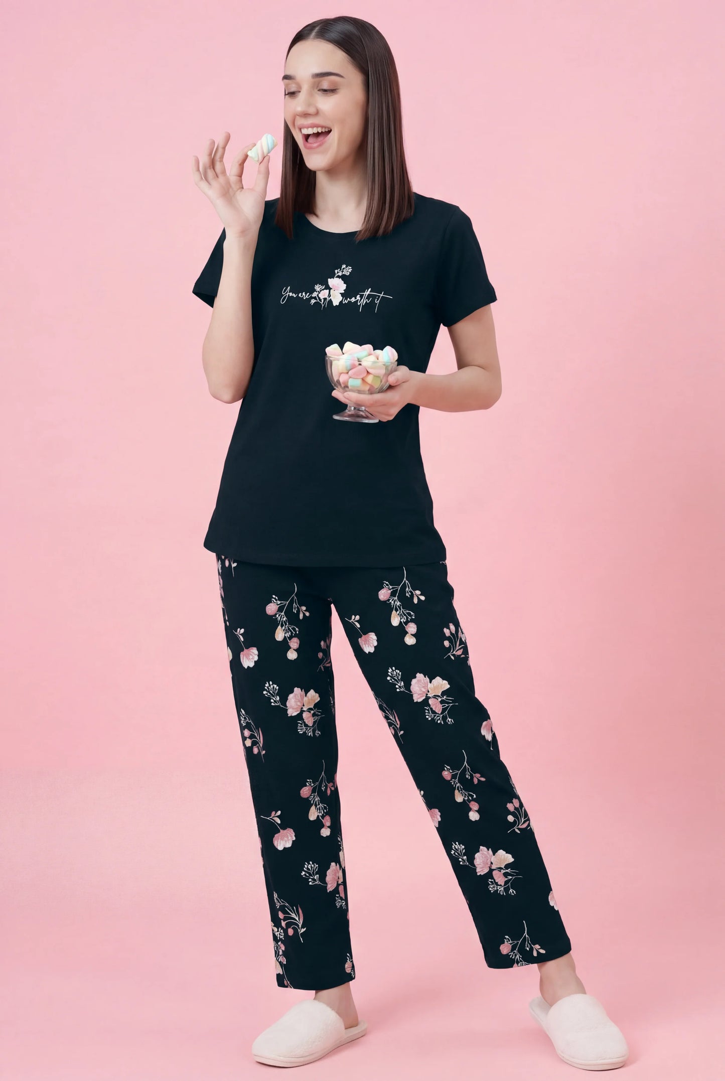 You are worth it - Cotton Lounge Night Suit