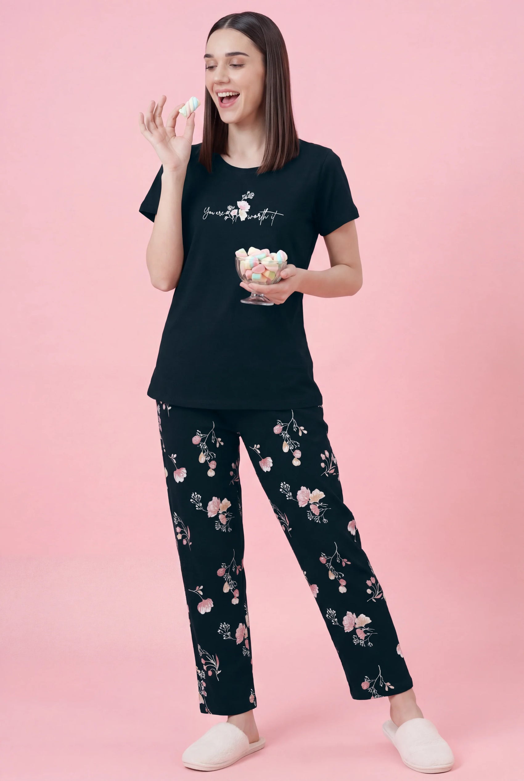 You are worth it - Cotton Lounge Night Suit