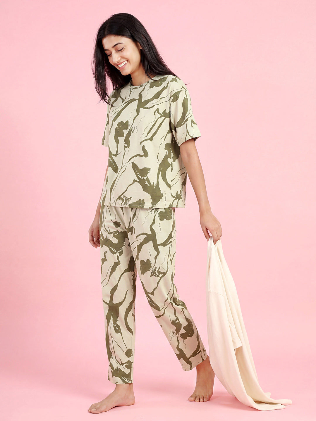 Velvet Night - Cotton Lounge Night Suit