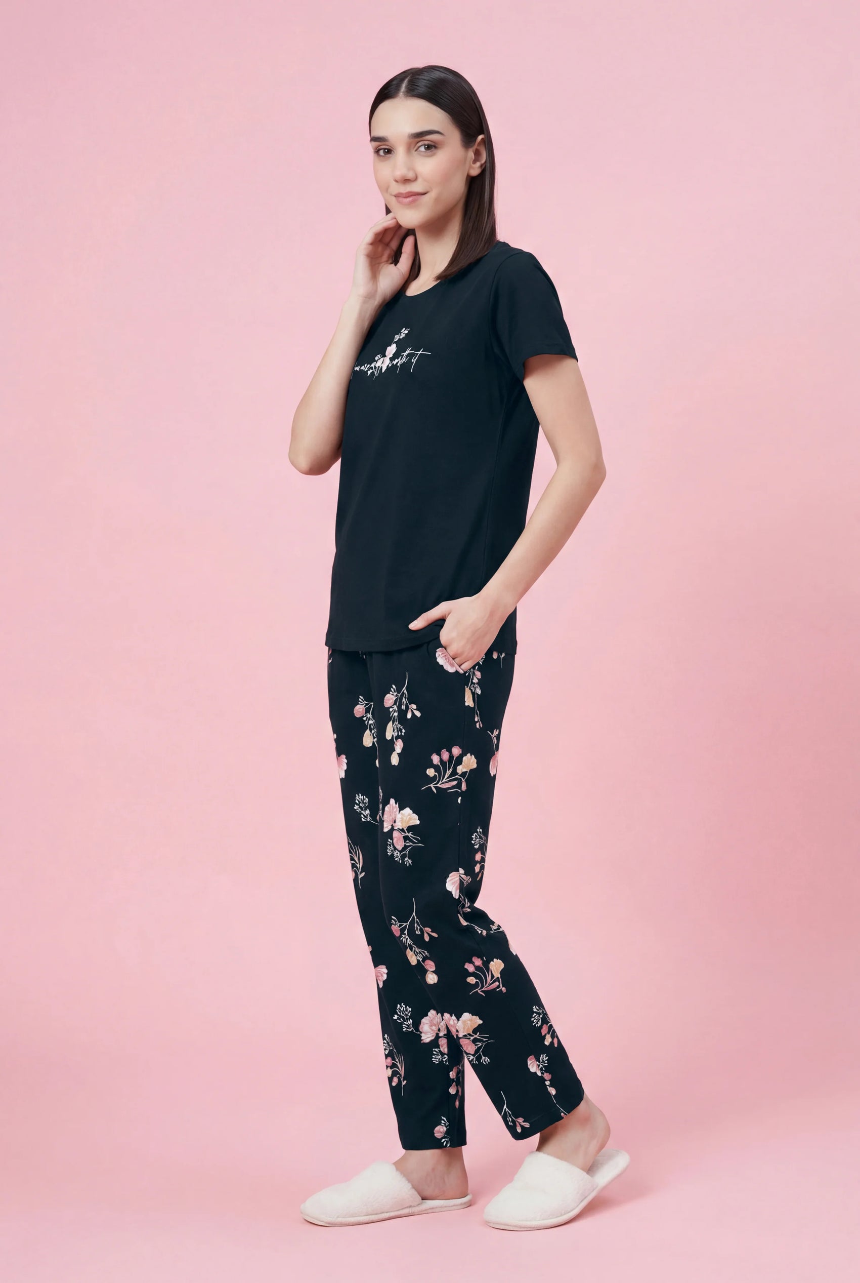 You are worth it - Cotton Lounge Night Suit