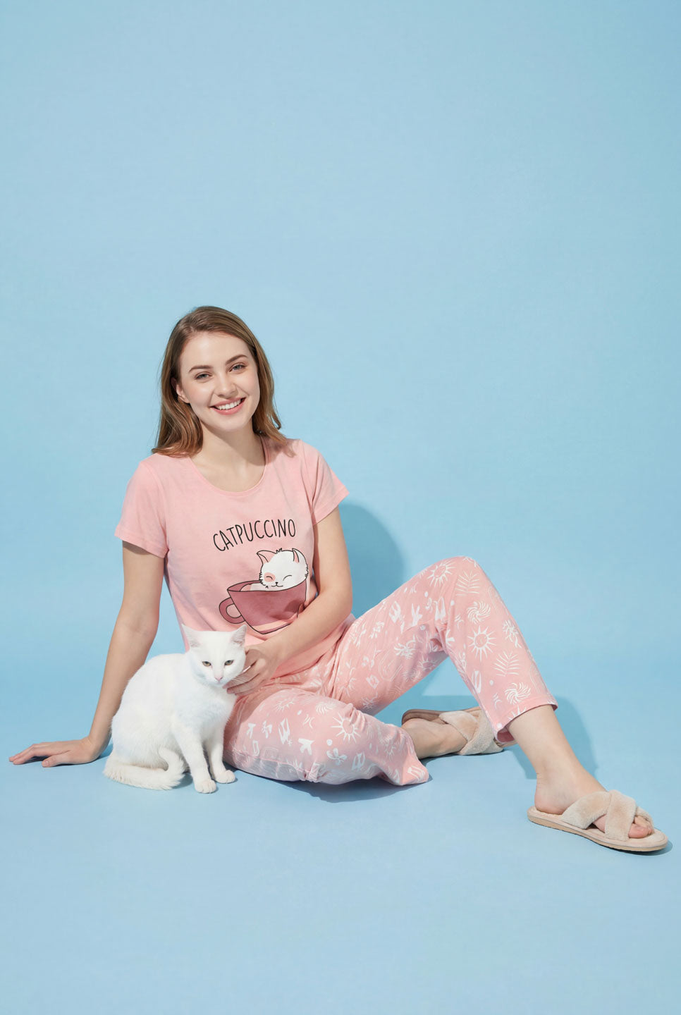 Catpuccino - Cotton Lounge Night Suit