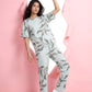 Falling Petals - Cotton Lounge Night Suit