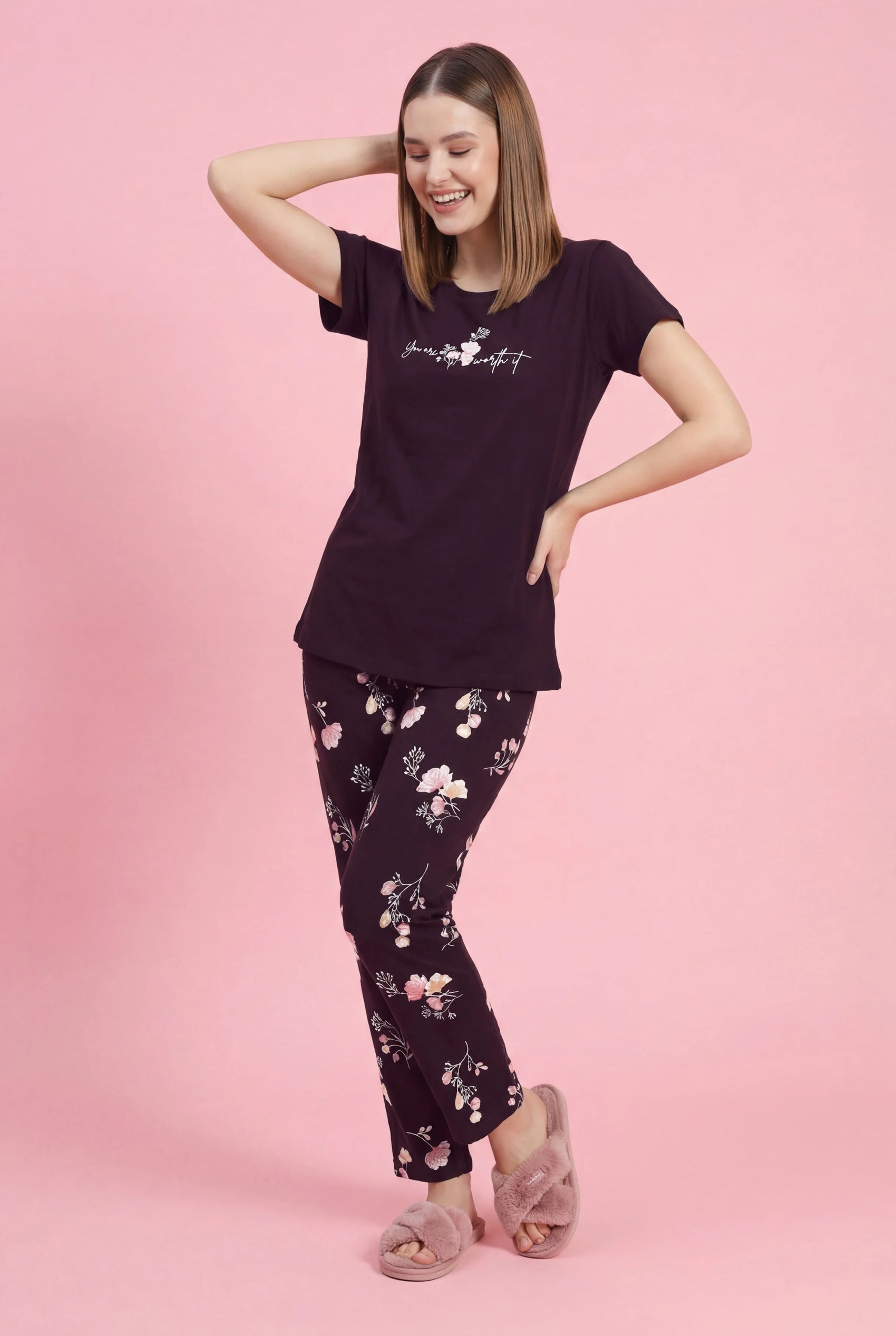 You are worth it - Cotton Lounge Night Suit