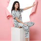 Falling Petals - Cotton Lounge Night Suit