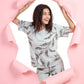 Falling Petals - Cotton Lounge Night Suit