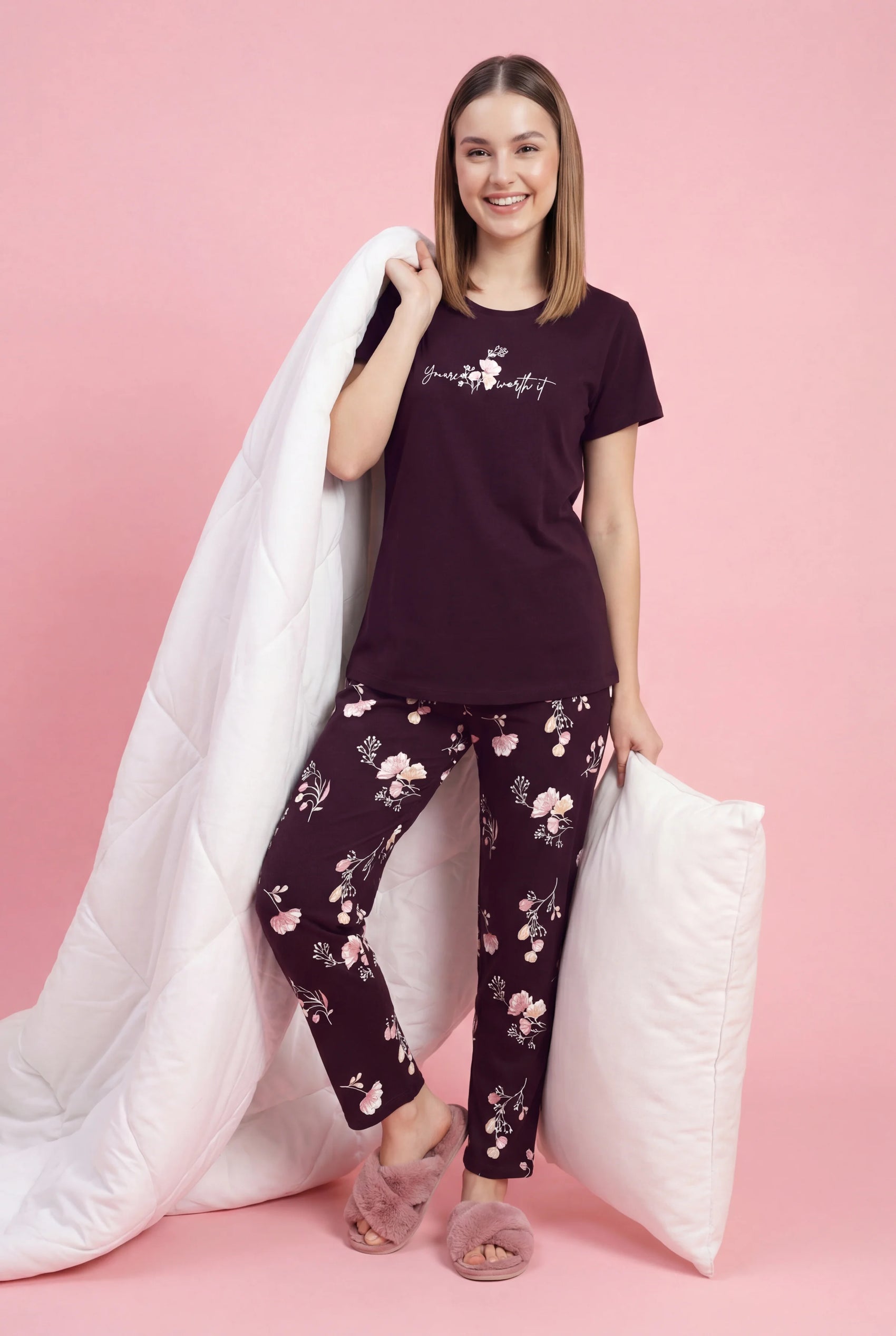 You are worth it - Cotton Lounge Night Suit