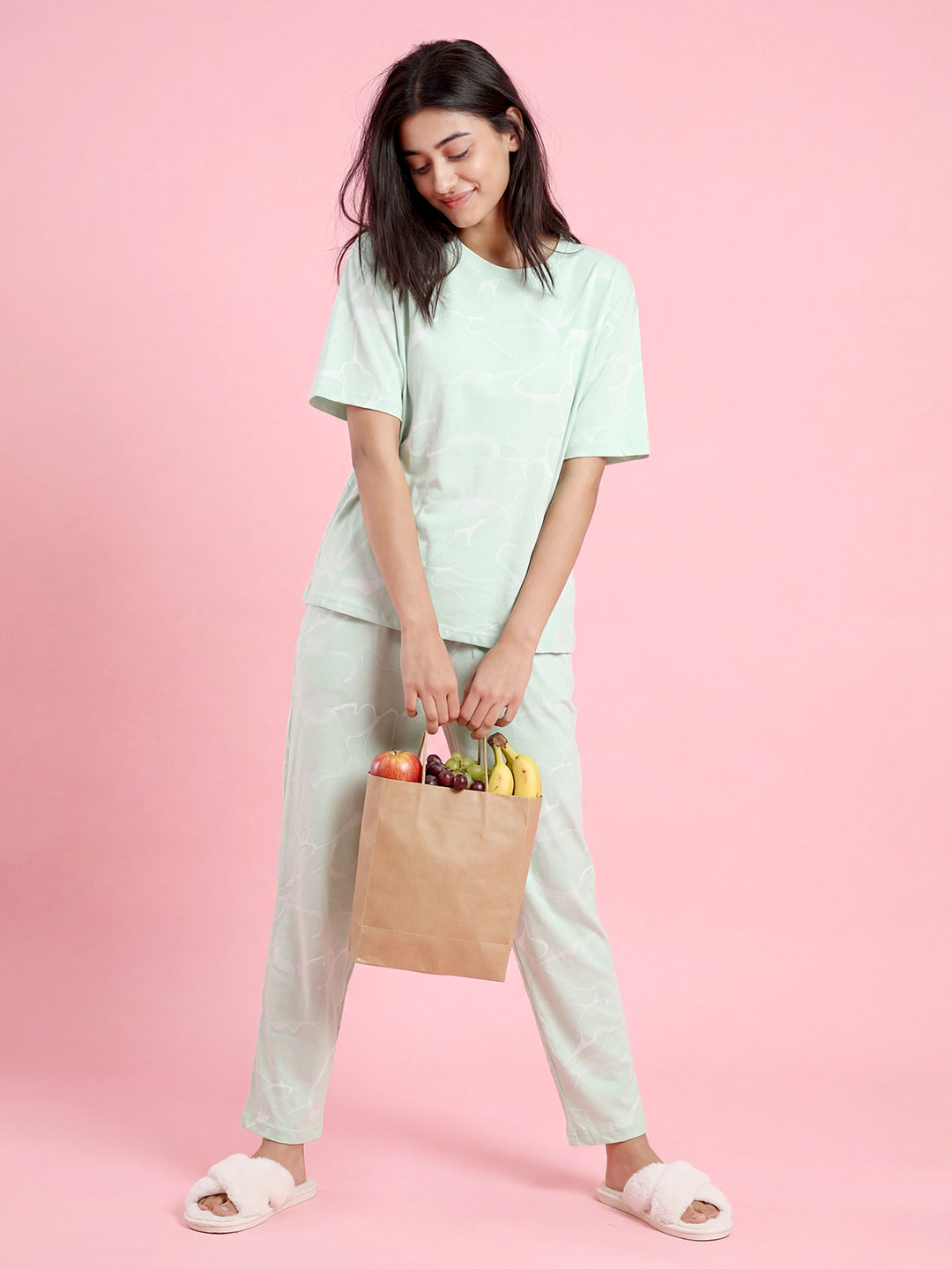 Morning Haze - Cotton Lounge Night Suit