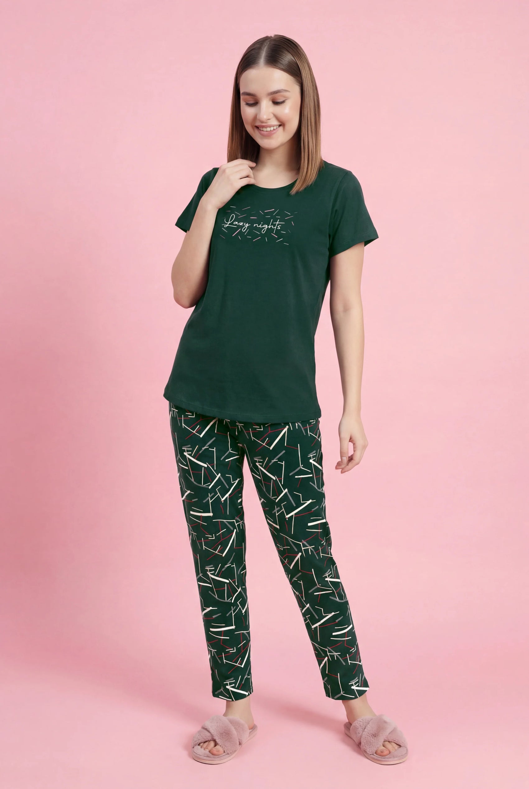 Lazy Nights - Cotton Lounge Night Suit