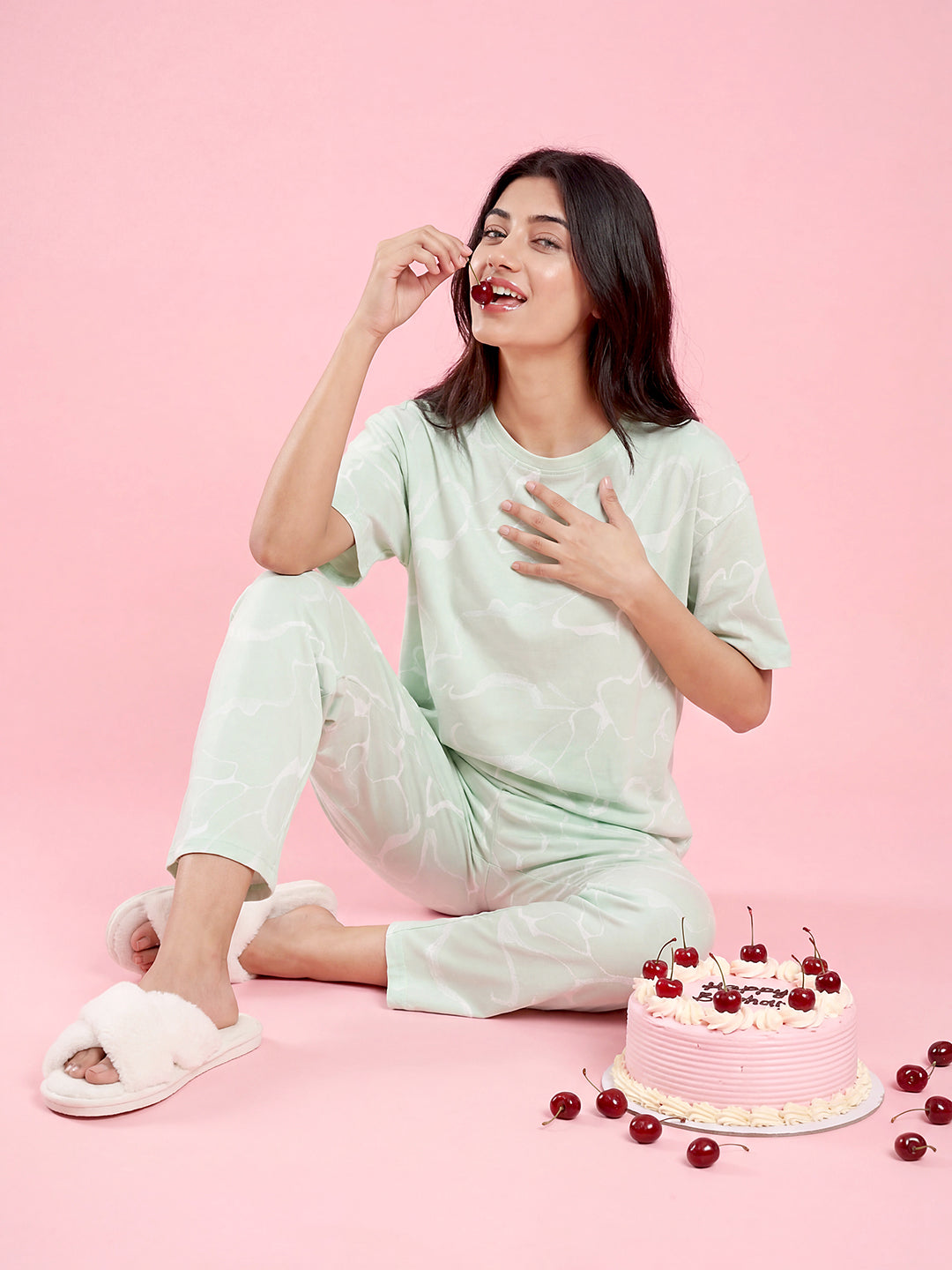 Morning Haze - Cotton Lounge Night Suit