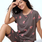 Floral Mist – Cotton Lounge Night Suit
