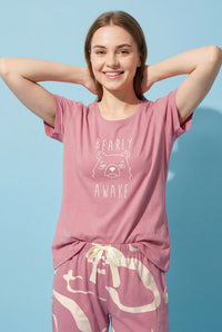 Bearly Awake - Cotton Lounge Night Suit