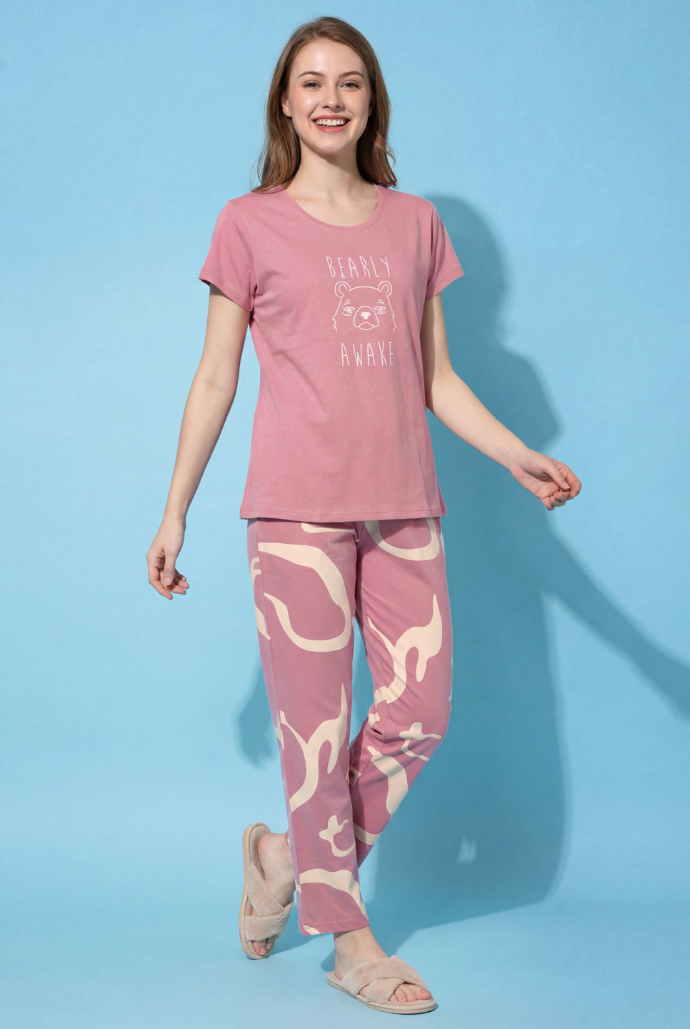 Bearly Awake - Cotton Lounge Night Suit