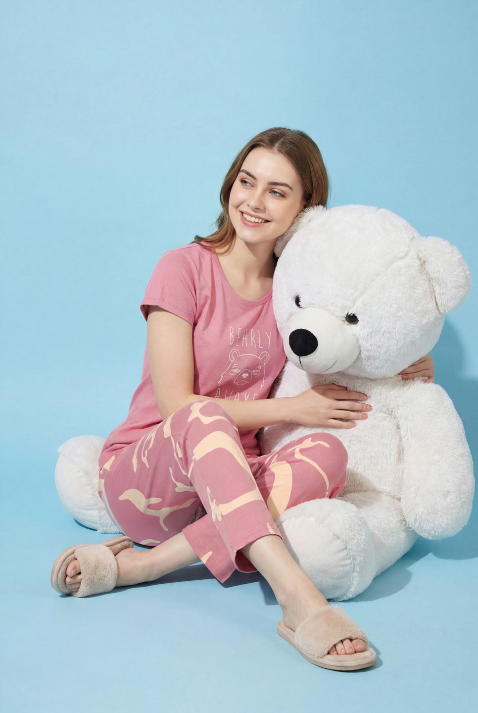 Bearly Awake - Cotton Lounge Night Suit