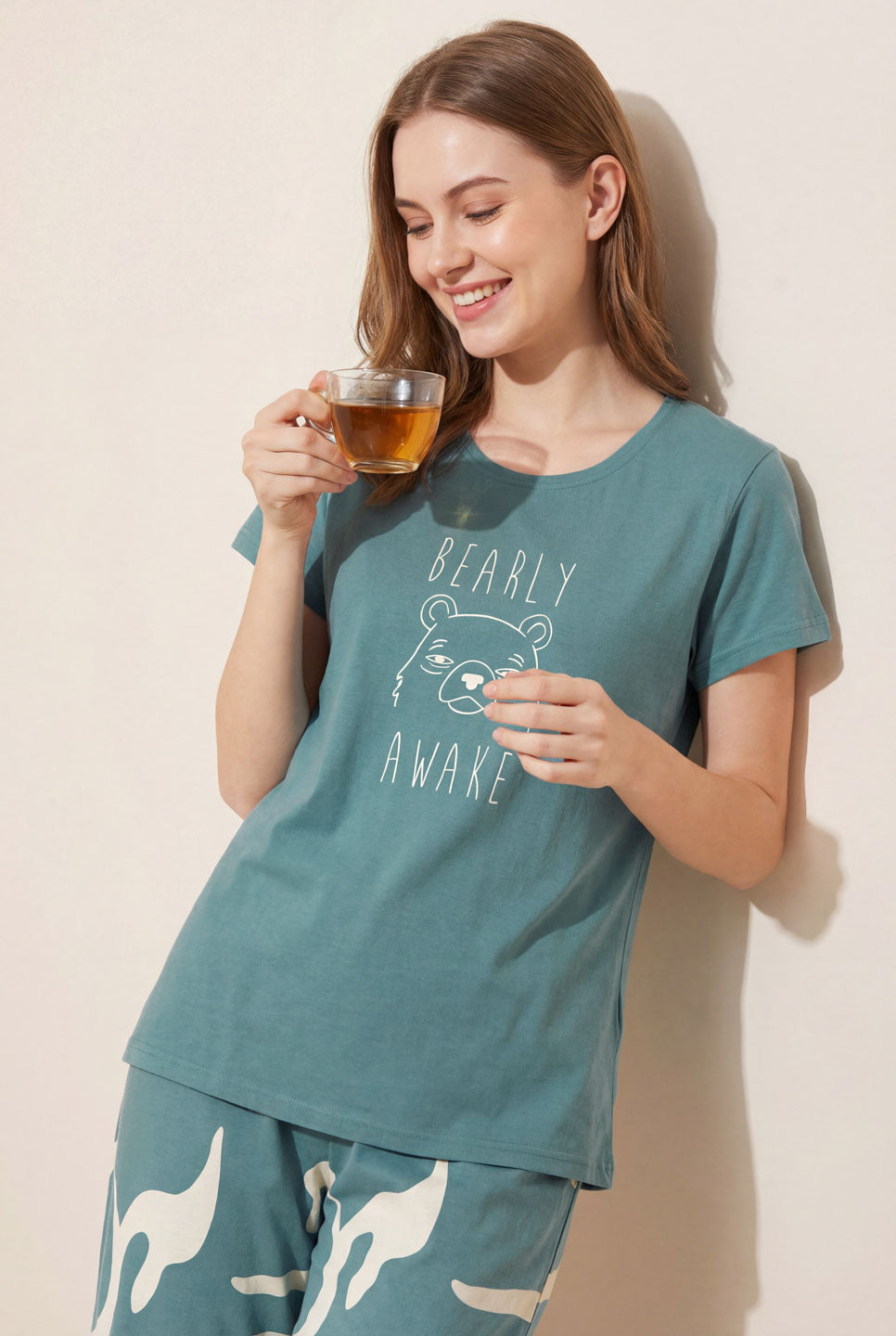 Bearly Awake - Cotton Lounge Night Suit
