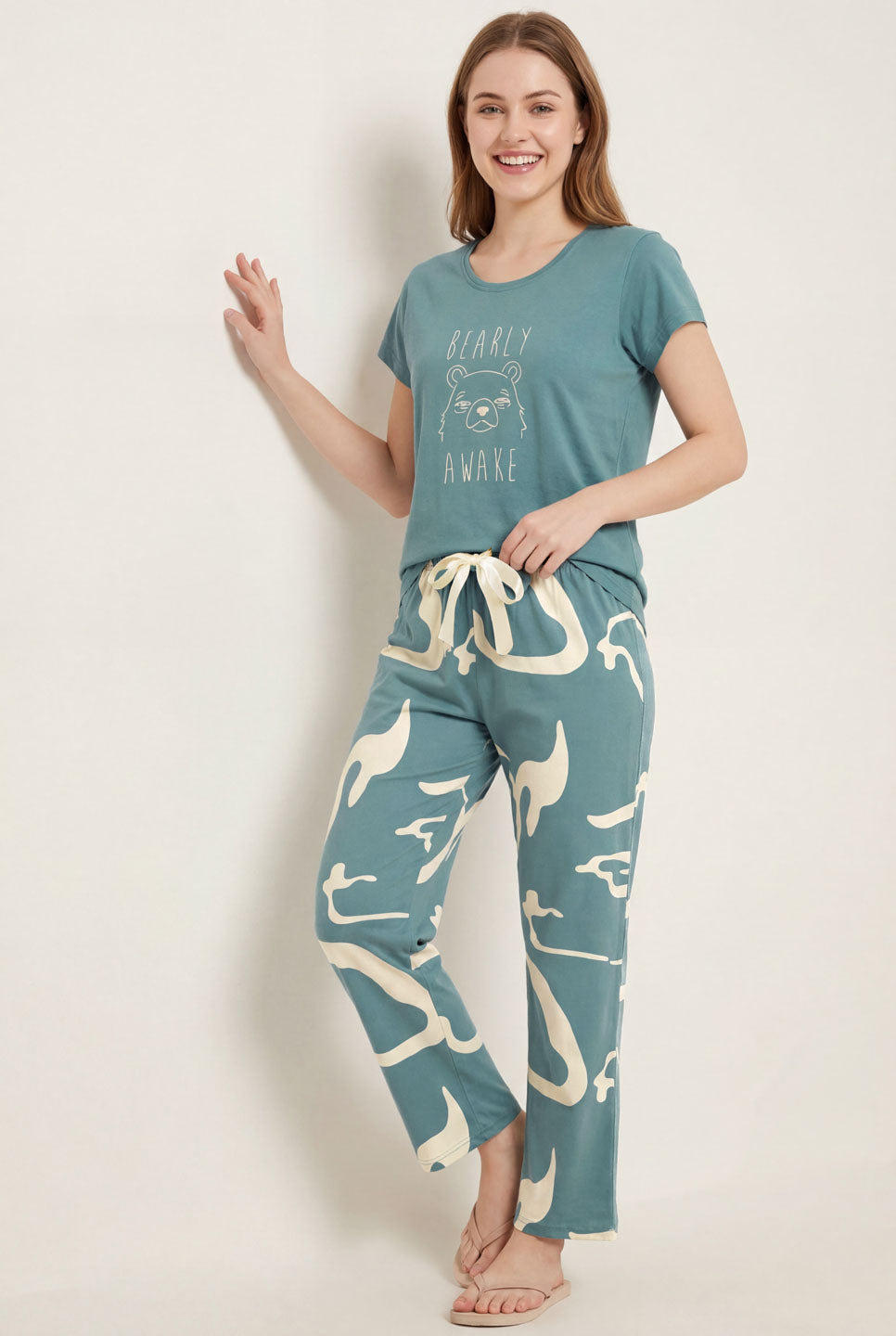 Bearly Awake - Cotton Lounge Night Suit