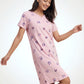 Lavender Leaf – Cotton Short Nighty