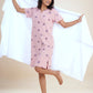 Lavender Leaf – Cotton Short Nighty
