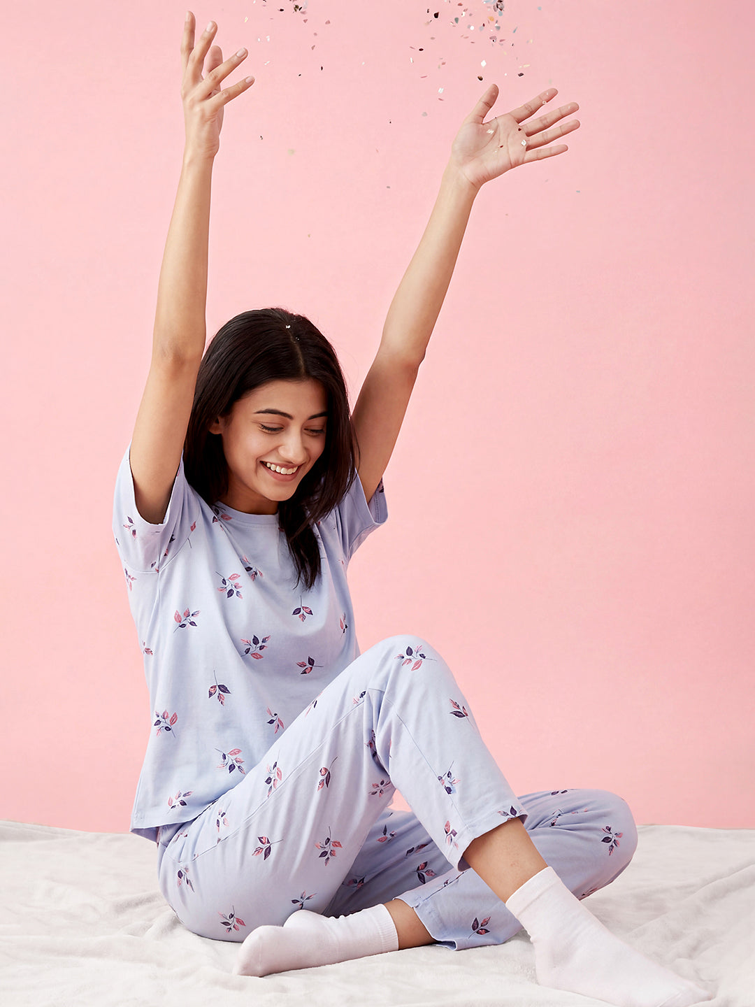 Wild Garden - Cotton Lounge Night Suit