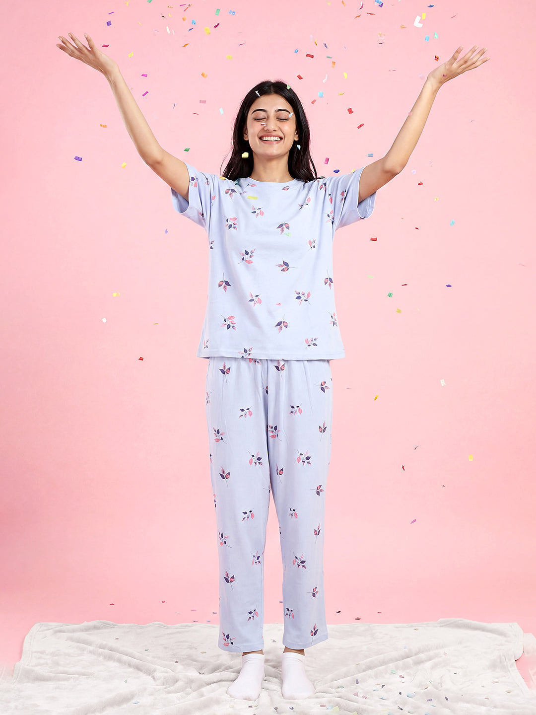 Wild Garden - Cotton Lounge Night Suit