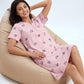 Lavender Leaf – Cotton Short Nighty