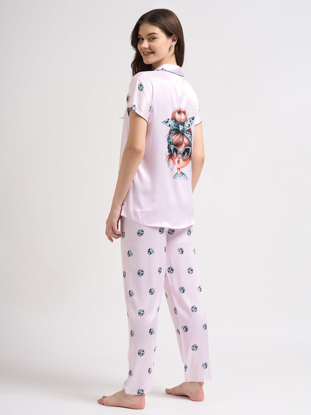 Cute Muse - Silky Lounge Night Suit