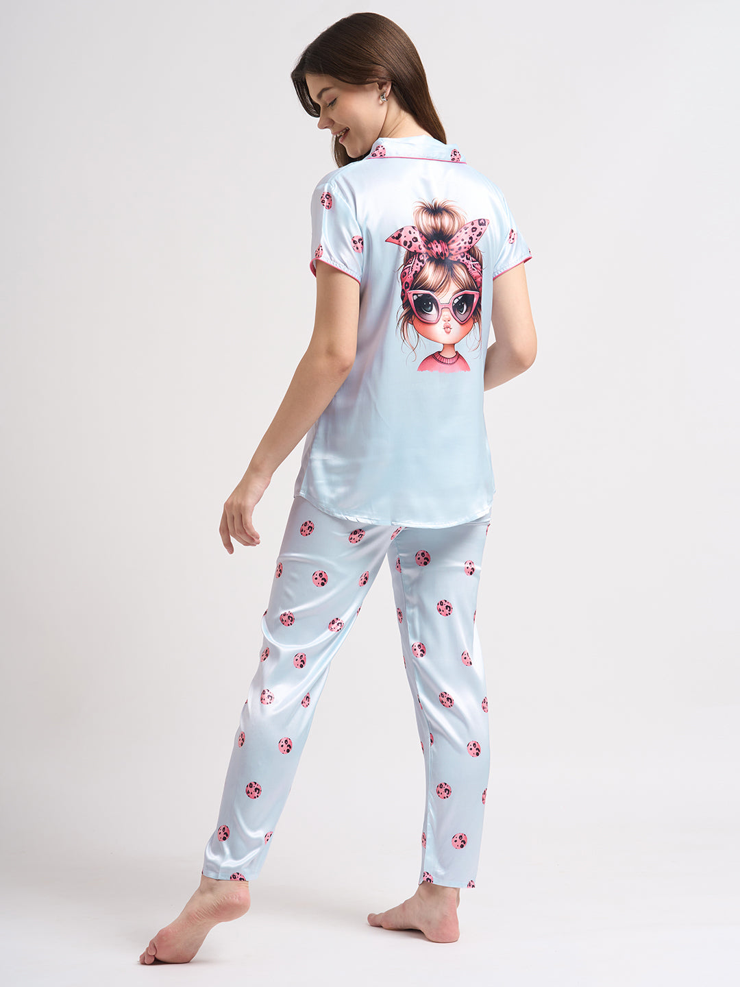 Cute Muse - Silky Lounge Night Suit