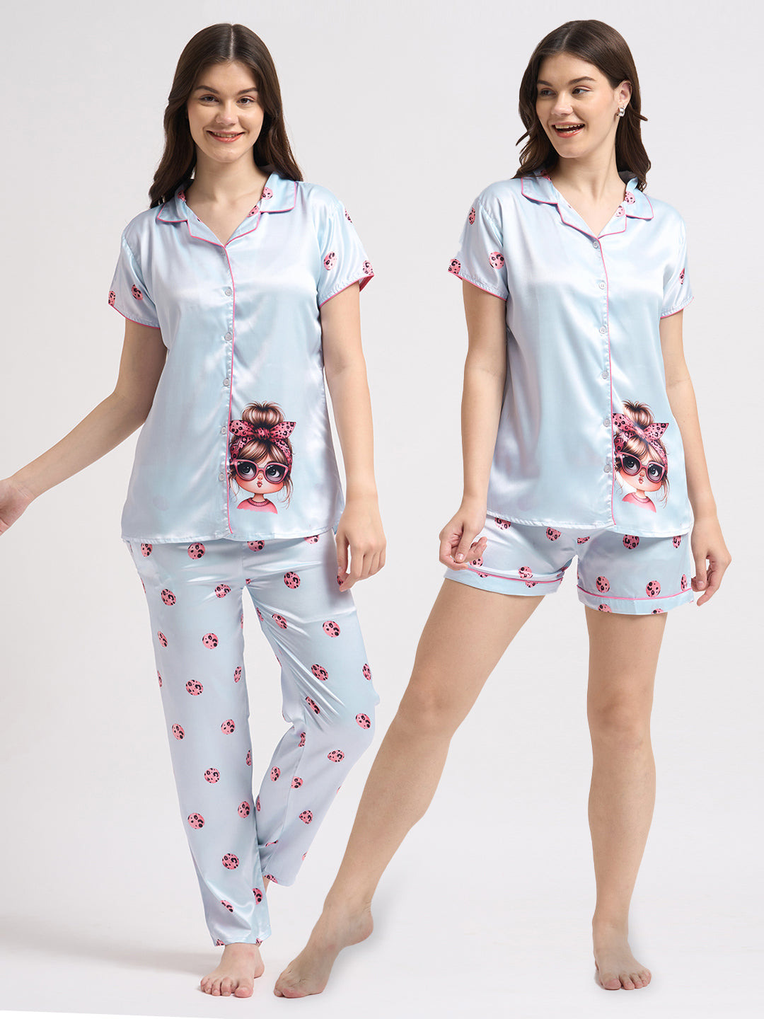 Cute Muse - Silky Lounge Night Suit