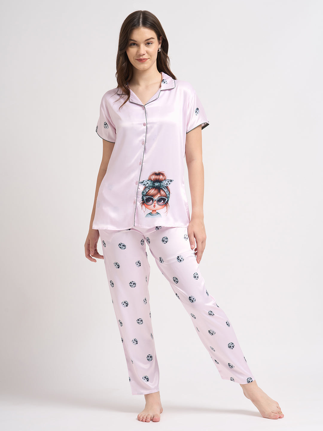 Cute Muse - Silky Lounge Night Suit