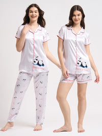 Little Panda Dreams - Silky Lounge Night Suit