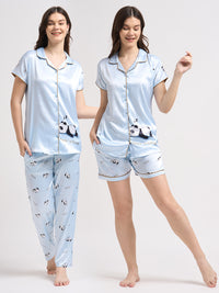 Little Panda Dreams - Silky Lounge Night Suit