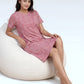 Mauve Bloom – Cotton Short Nighty