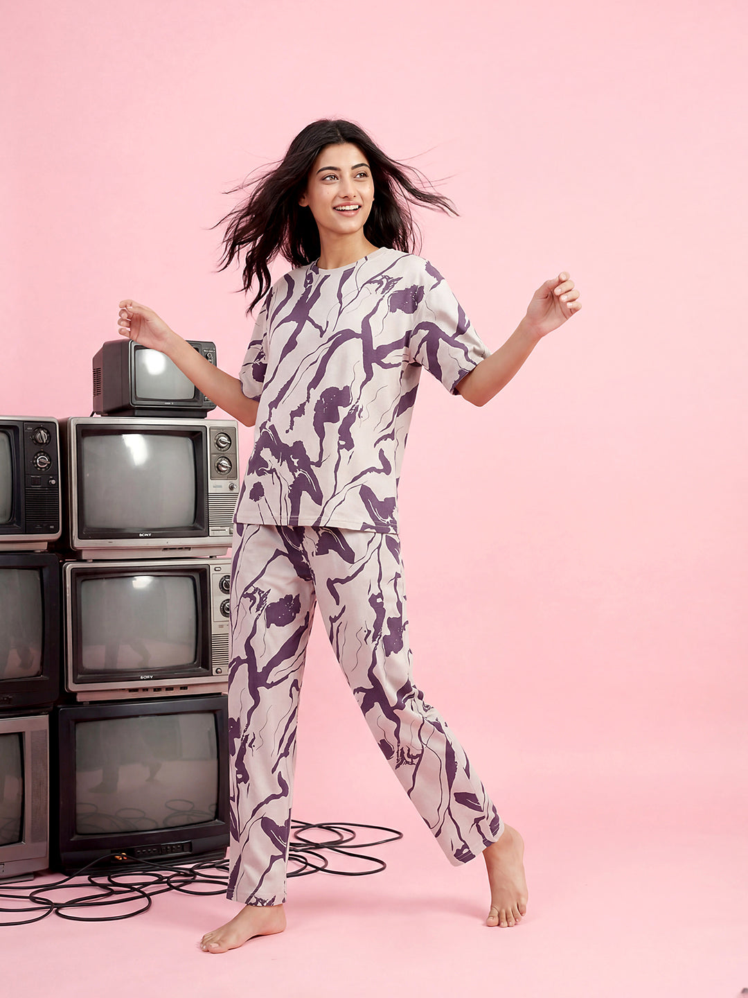 Velvet Night - Cotton Lounge Night Suit
