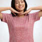 Mauve Bloom – Cotton Short Nighty