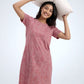 Mauve Bloom – Cotton Short Nighty