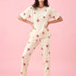 Ivory Bloom - Cotton Lounge Night Suit