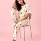 Ivory Bloom - Cotton Lounge Night Suit