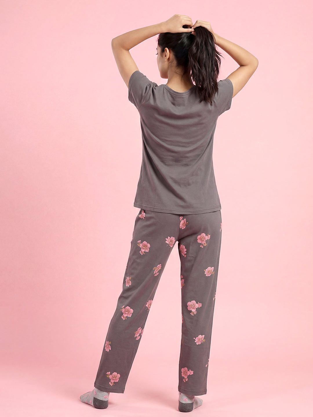 Cherry Mist - Cotton Lounge Night Suit