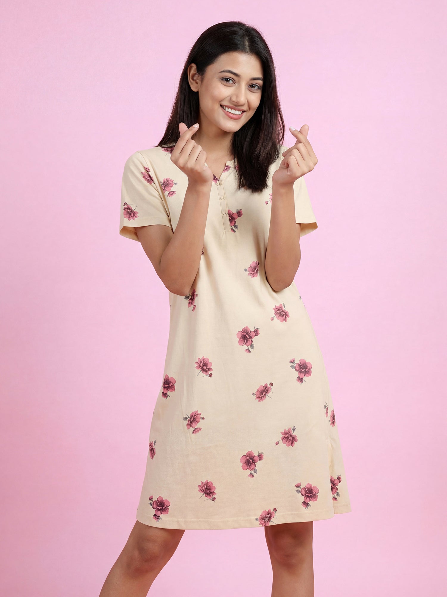 Rose Mist – Cotton Short Nighty