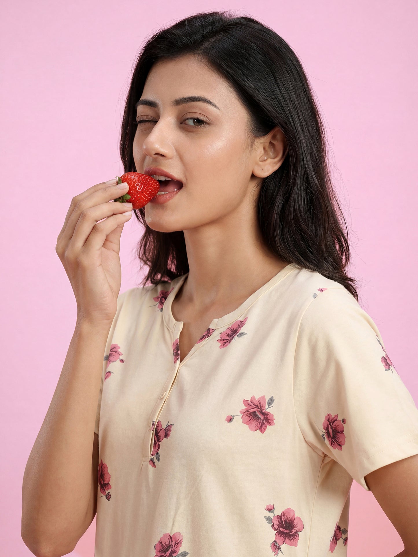 Rose Mist – Cotton Short Nighty