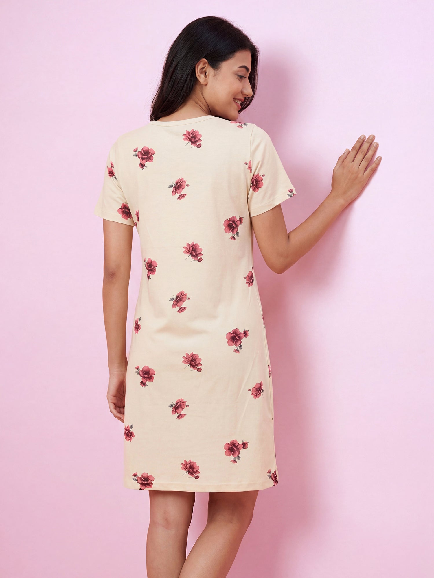 Rose Mist – Cotton Short Nighty