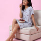 Lavender Leaf – Cotton Short Nighty