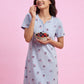 Lavender Leaf – Cotton Short Nighty