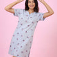 Lavender Leaf – Cotton Short Nighty