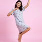 Lavender Leaf – Cotton Short Nighty