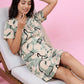 Sage Swirl – Cotton Short Nighty