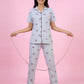 Pink Peony - Cotton Lounge Night Suit